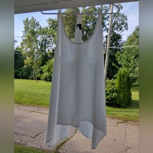 Valette White Oversized Flowy Top